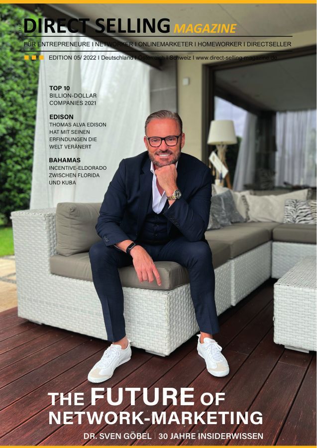 Titelblatt Direct Selling Magazine 05/2022 mit Dr. Sven Goebel